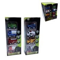 Autos 4er Pack Metall mit Motor