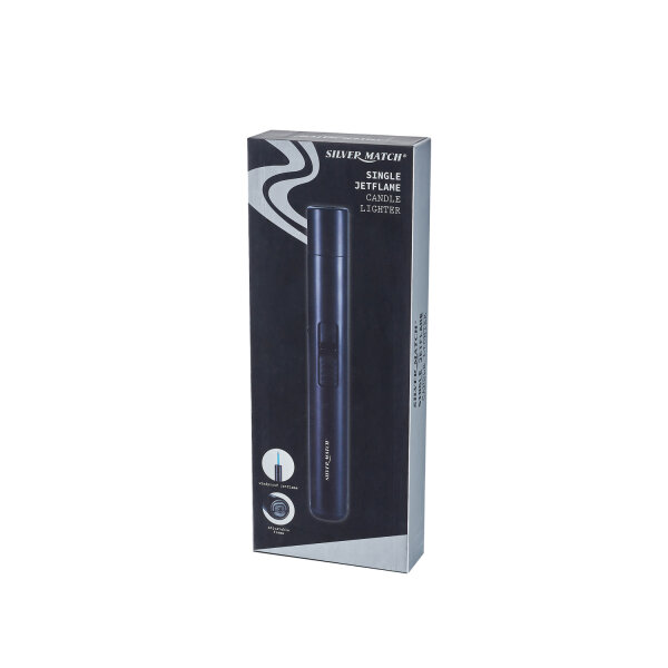 Stabfeuerzeug SILVER MATCH JETFLAME CANDLE LIGHTER BLACK IN GB