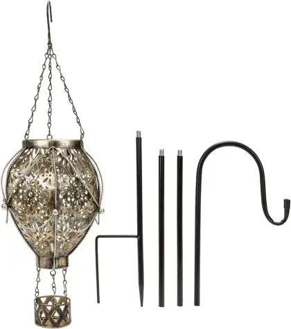 Solar-Gartenstecker "Heißluftballon Metall 102 cm