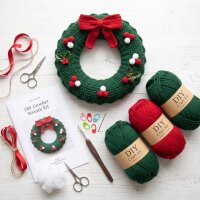 Weihnachtskranz Häkelset DIY 30 cm