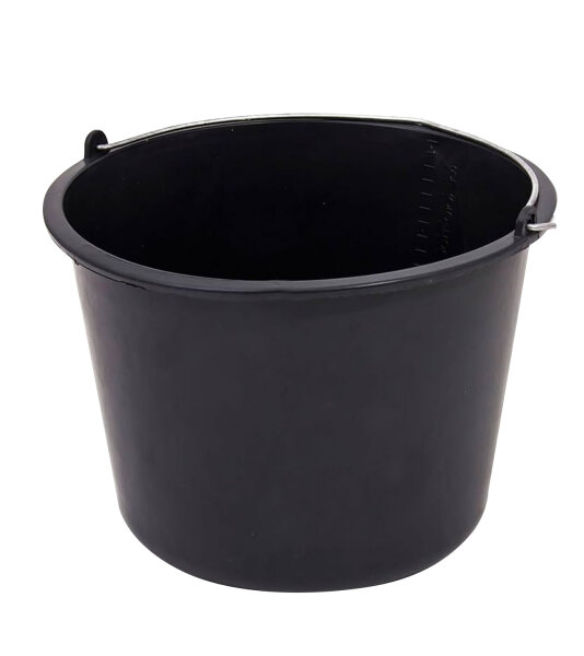 Baueimer 20l schwarz Profiline m.Liter-Skala